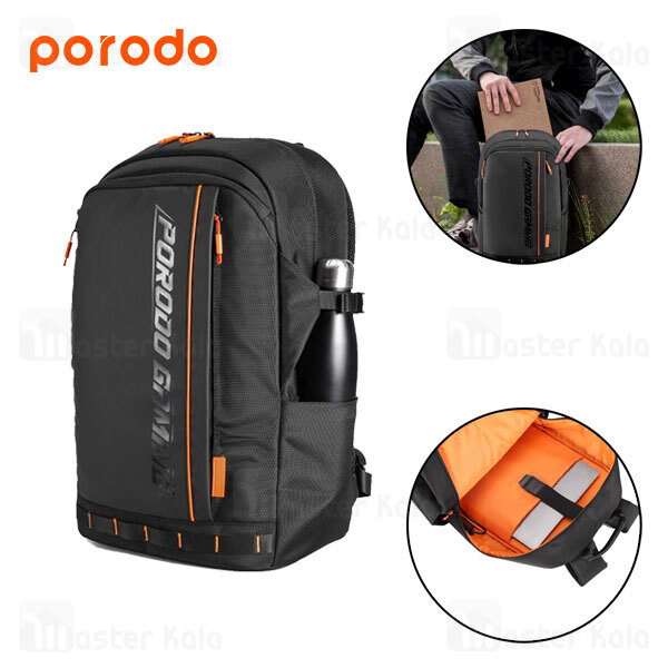 کوله پرودو Porodo Gaming Water Resistand PU Laptop Backpack PDX534 مناسب برای لپ تاپ 15 اینچی